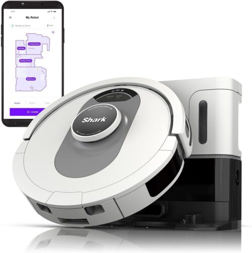 Shark AI Ultra Voice Control Robot Vacuum with Matrix Clean Navigation, Home Mapping, 60-Day Capacity, XL Self-Empty Base for Homes with Pets, Carpet & Hard Floors