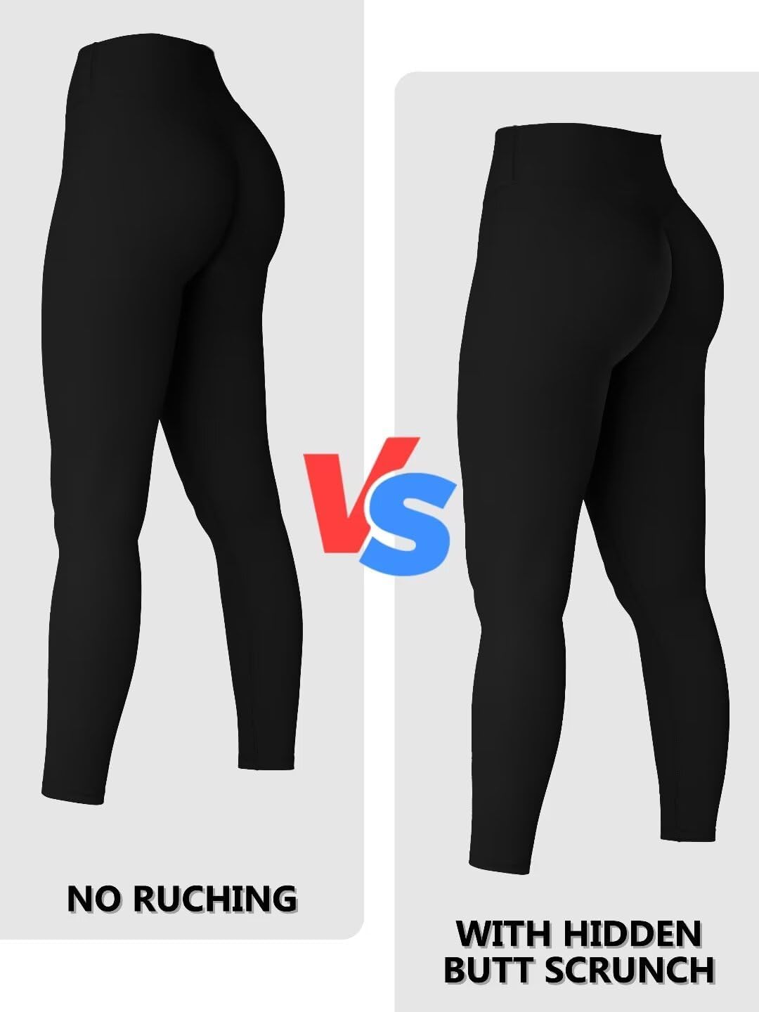 Sunzel Sunzfly Invisible Butt Scrunch Workout Leggings for Women, Butt Lifting High Waisted Gym Yoga Pants with Tummy Control - Image 3