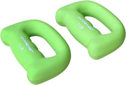 GYMENIST Set of 2 Hand Shaped Neoprene Exercise Workout Jogging Walking Cardio Dumbbells Pair