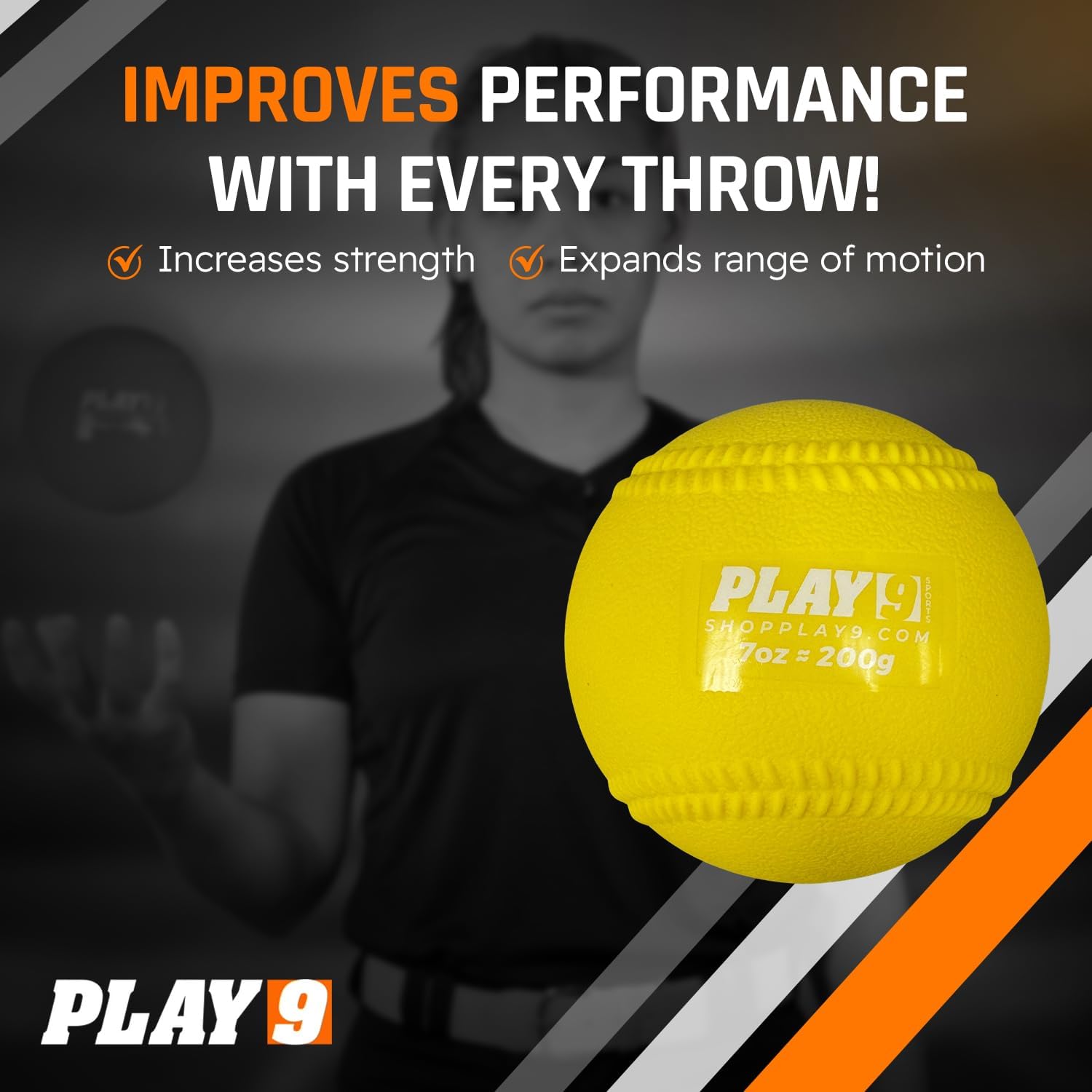 Shop Play 9 Plyoball Weighted Ball Set for Throwing and Pitching Training - Heavy Mini Training Balls for Baseball - Builds Speed, Strength, & Muscle Memory - Image 5