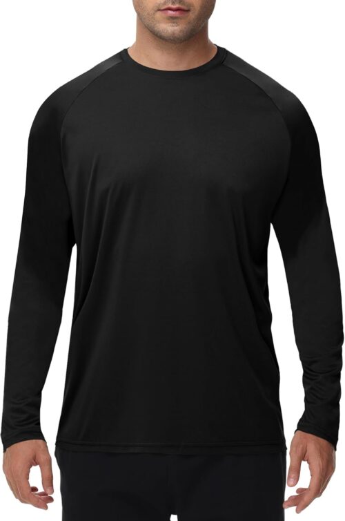 Long Sleeve Shirts for Men – Dry Fit Moisture Wicking UV UPF Sun Protection T-Shirts for Fishing Workout Swim