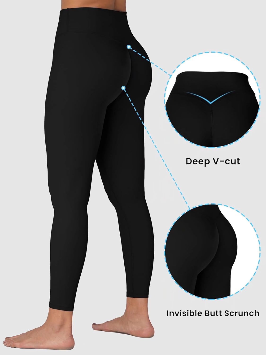 Sunzel Sunzfly Invisible Butt Scrunch Workout Leggings for Women, Butt Lifting High Waisted Gym Yoga Pants with Tummy Control - Image 2