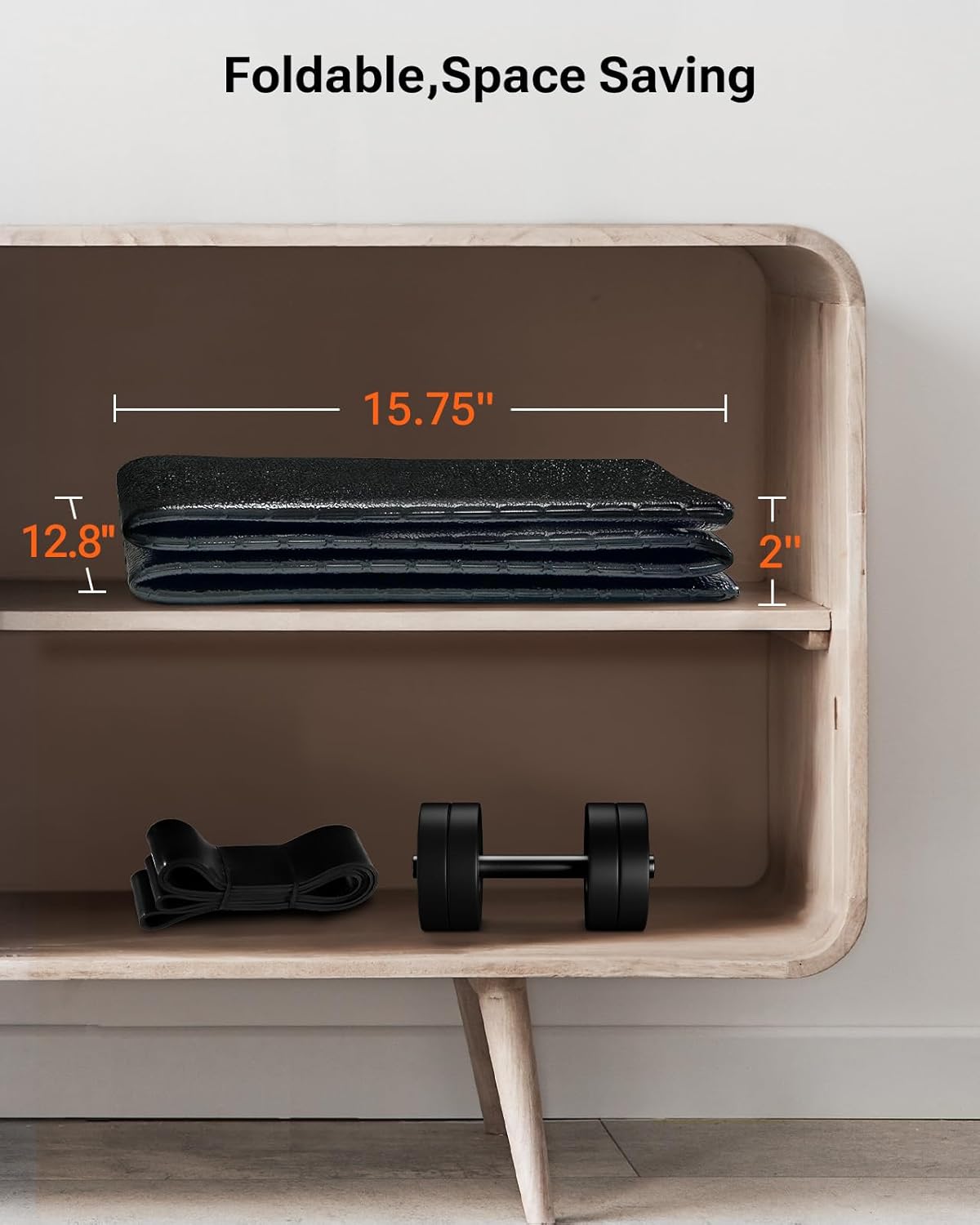 UREVO Foldable Treadmill Mat, Exercise Bike Mats for Home Gym Workout, Waterproof Non-Slip Exercise Equipment Mat Floor Protector for Indoor Cycles, Rowing Machine, Elliptical - Image 2