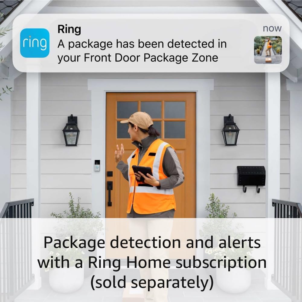 Ring Battery Doorbell — Now with 66% more coverage, Head-to-Toe Video, Live View with Two-Way Talk, and Motion Detection & Alerts (2024 release), | 2-pack | Venetian Bronze - Image 3