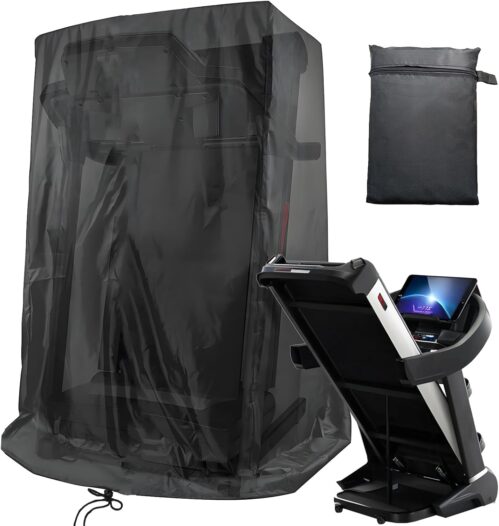 Treadmill Cover, Dustproof UV Protection Running Machine Cover, Exercise Workout Equipment Protective with Drawstring for Home Fitness Equipment Treadmill Indoor & Outdoor