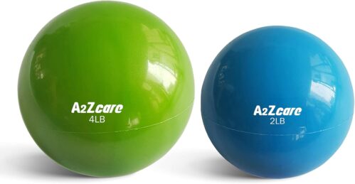 A2ZCARE Toning Ball – Weighted Toning Exercise Ball – Soft Weighted Medicine Ball for Pilates, Yoga, Physical Therapy and Fitness