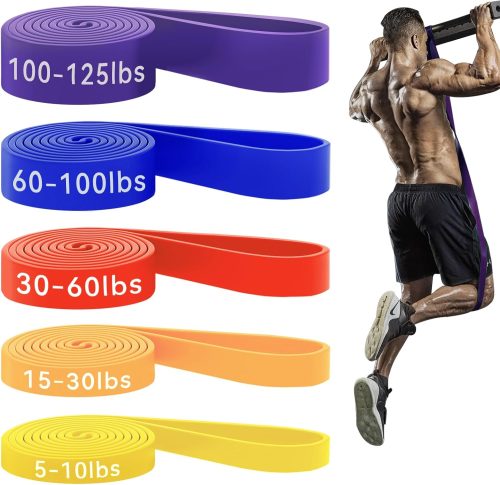 HAPBEAR Pull Up Assistance Bands Set of 5 – Resistance Bands for Working Out, Stretching, Physical Therapy, Muscle Training