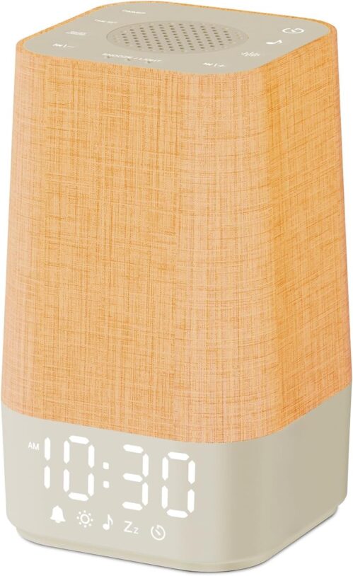 White Noise Sound Machine: 30 Soothing Sounds, Sunrise Alarm Clock for Gentle Wake Up, Adjustable Volume & Night Light, Timer, Ideal for Adults, Kids and Babies – Easy to Sleep, Relax, Focus