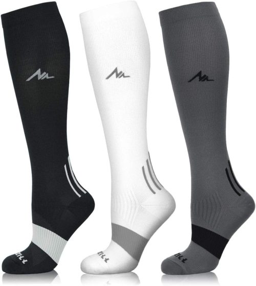 NEWZILL Medical Compression Socks for Women & Men Circulation 20-30 mmHg, Best for Running Athletic Hiking Travel Flight Nurses