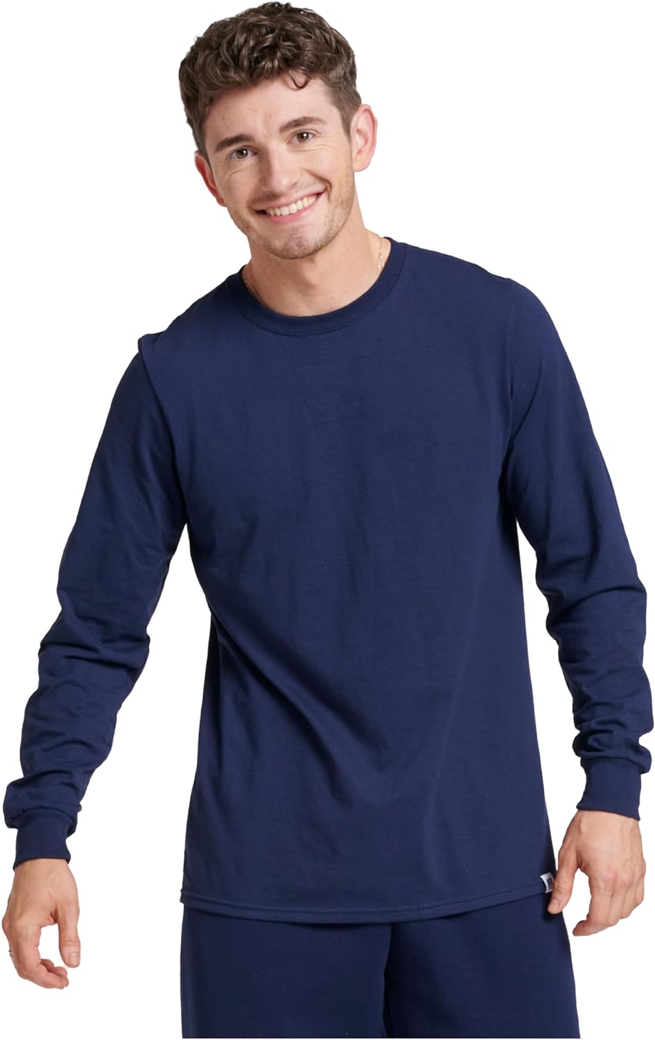 Russell Athletic Men's Dri-Power Long Sleeve Tees, Moisture Wicking, Odor Protection, UPF 30+