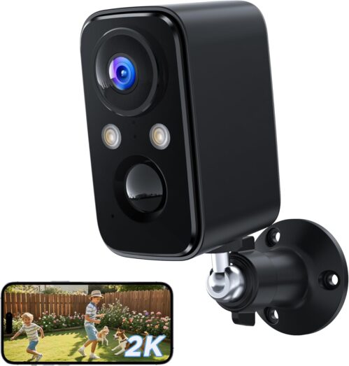 Security Cameras Wireless Outdoor Battery: 2K WiFi Camera Indoor for Home Security System – CCTV Camera Waterproof Night Vision – Camaras de Seguridad para Casa Inalambricas
