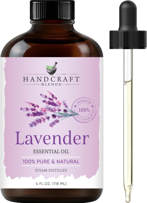 Handcraft Blends Lavender Essential Oil – Huge 4 Fl Oz – 100% Pure and Natural – Premium Grade Essential Oil for Diffuser and Aromatherapy