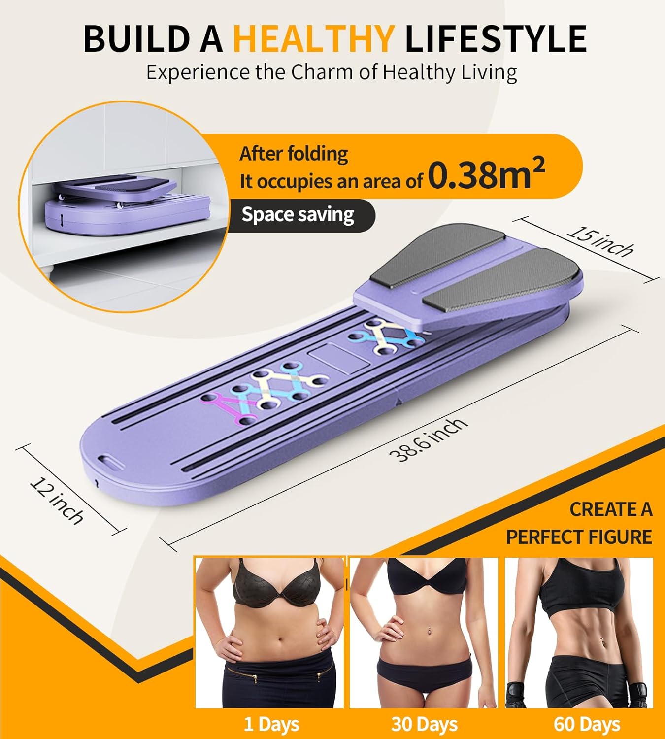 Pilates Board - Pilates Reformer Set, 6 in 1 Pilates Boards for Home Workout, Portable and Foldable Pilates Reformers Machine, Multifunctional Pilates Board for Women - Image 5