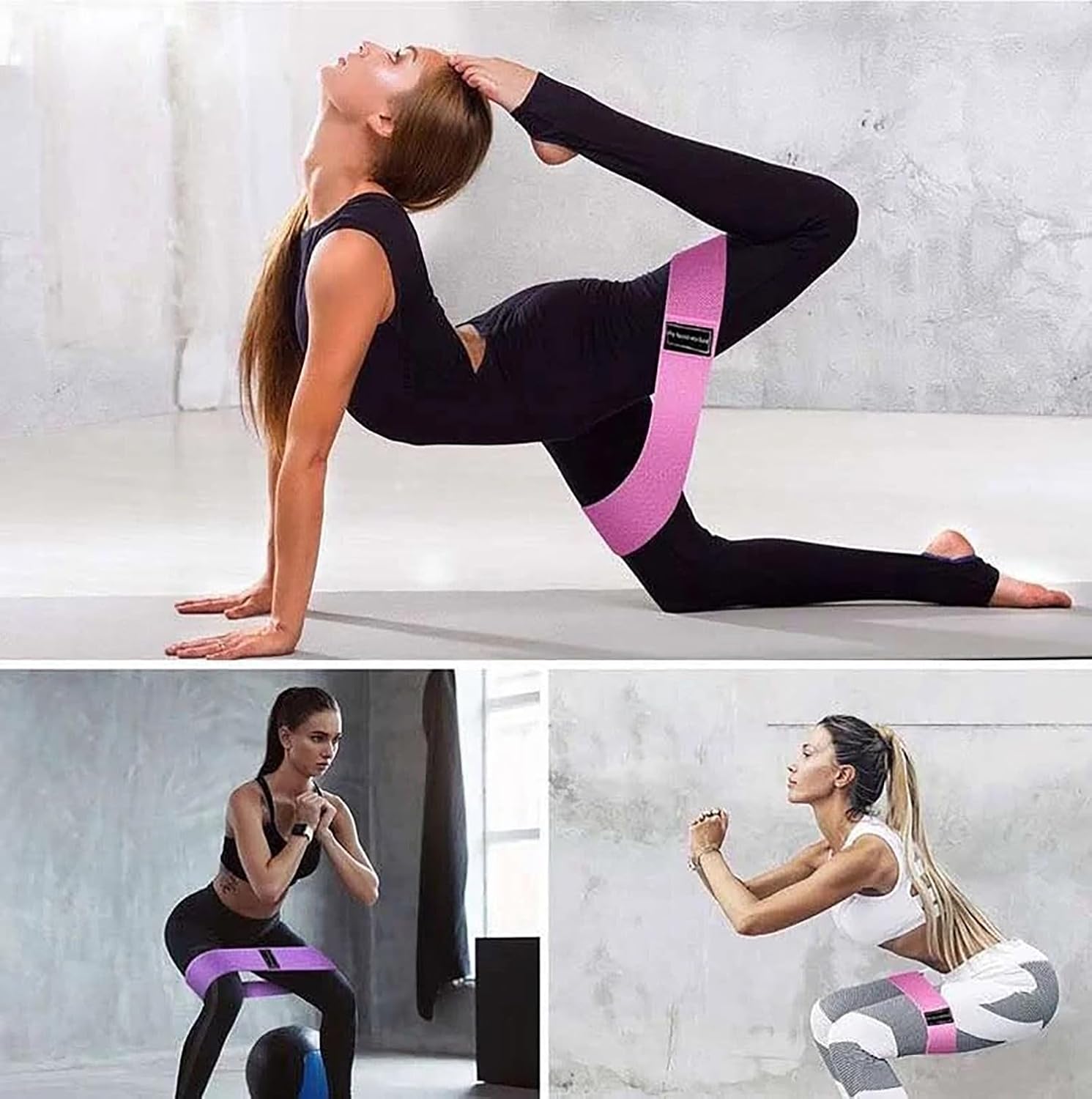 Resistance Bands, Exercise Workout Bands for Women and Men, 3 Set of Stretch Bands for Booty Legs, Pilates Flexbands - Image 5