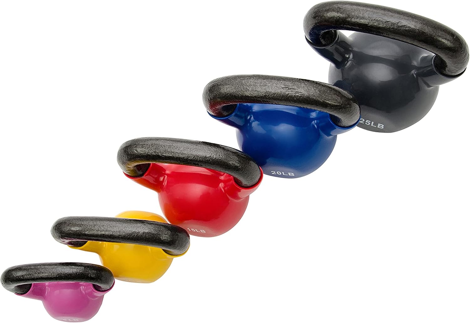 Sunny Health & Fitness Vinyl Coated Kettlebell for Strength Weight Training & Swinging Exercise - In 5, 10, 15, 20, 25 Pound - Image 9