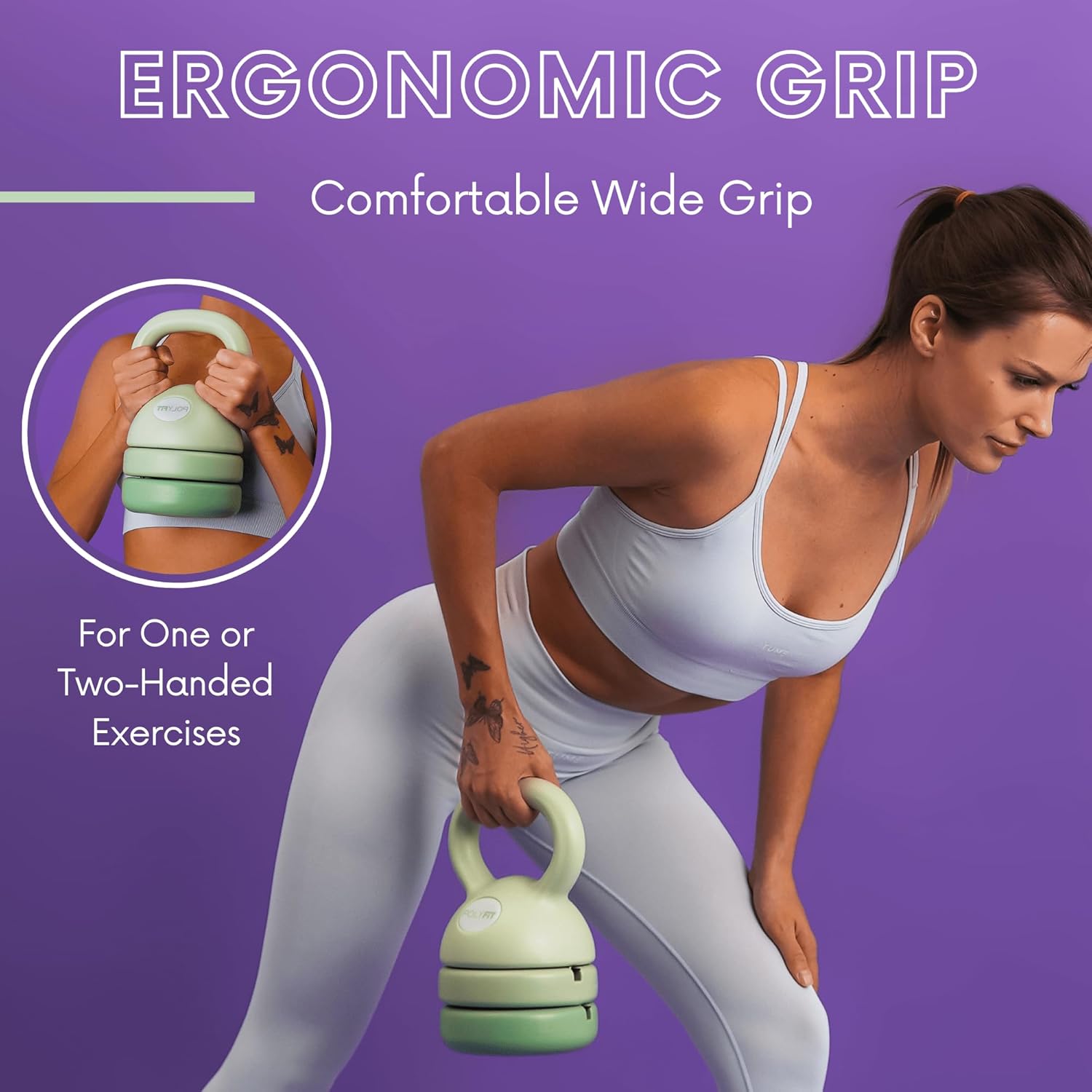 Polyfit Adjustable Kettlebell | 5 lb - 12 lb | Kettlebells Weights Set for Home Gym | Kettle Bell Sets for Women at Home - Image 3