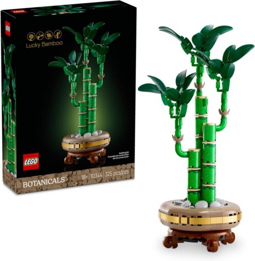 LEGO Botanicals Lucky Bamboo Building Set – Artificial Plant for Indoor Home Décor, Adults Ages 18+ – Fake Plant Decoration for Table, Desk, Office – Unique Gift for Her & Him – 10344