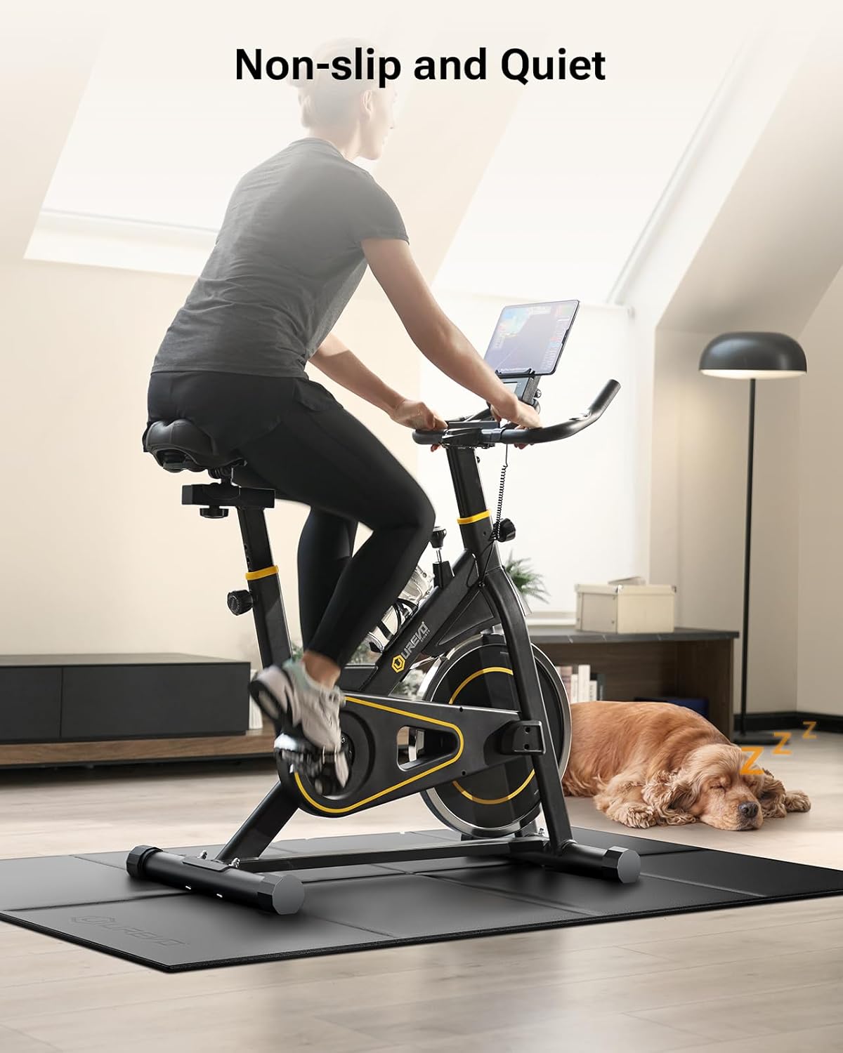 UREVO Foldable Treadmill Mat, Exercise Bike Mats for Home Gym Workout, Waterproof Non-Slip Exercise Equipment Mat Floor Protector for Indoor Cycles, Rowing Machine, Elliptical - Image 6