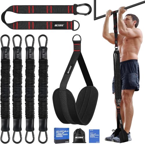 Heavy Pull Up Assistance Bands 260lbs – Resistance Bands for Pull Ups & Strength Training – Height Adjustable