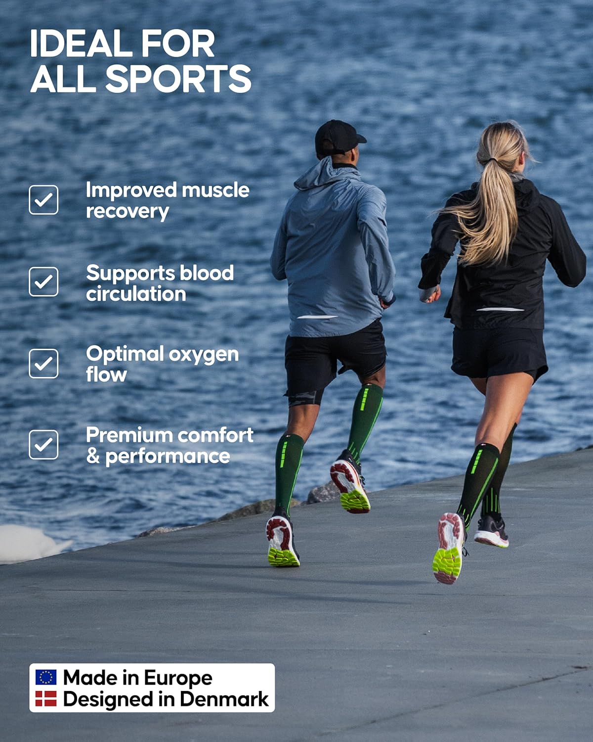 DANISH ENDURANCE Graduated Compression Socks 21-26mmHg, for Women & Men - Image 3