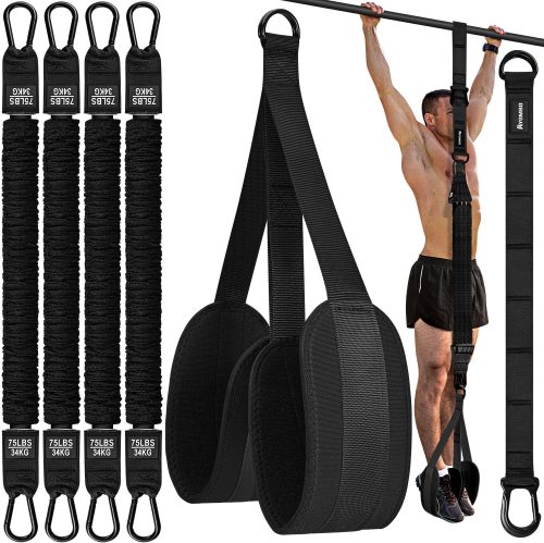 Adjustable Heavy Duty Pull Up Assist Equipment with 4 Assistance Bands – Resistance Bands for Pull Up Bar Workout – Home Gym Fitness Exercise Strength Training