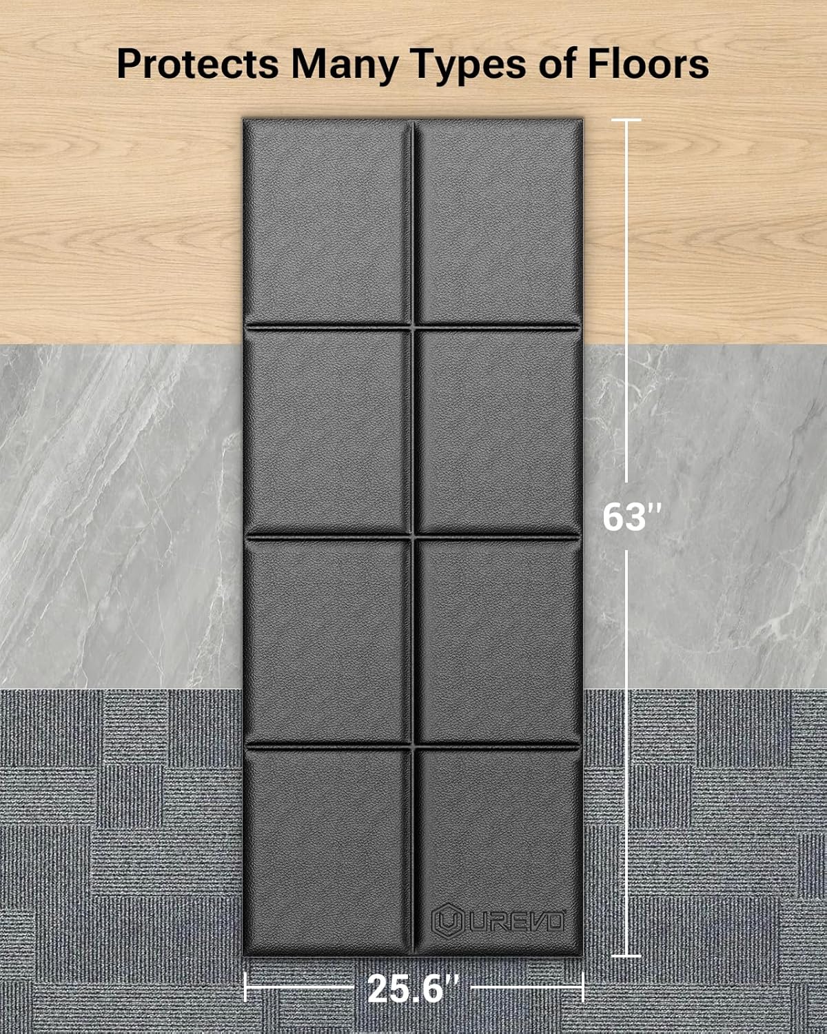 UREVO Foldable Treadmill Mat, Exercise Bike Mats for Home Gym Workout, Waterproof Non-Slip Exercise Equipment Mat Floor Protector for Indoor Cycles, Rowing Machine, Elliptical - Image 7