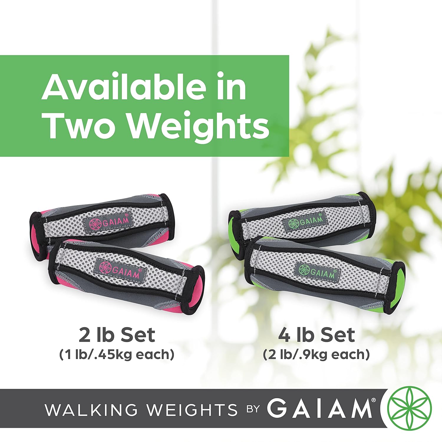 Gaiam Hand Weights for Women & Men Soft Dumbbell Walking Hand Weight Sets with Hand Strap - Image 7