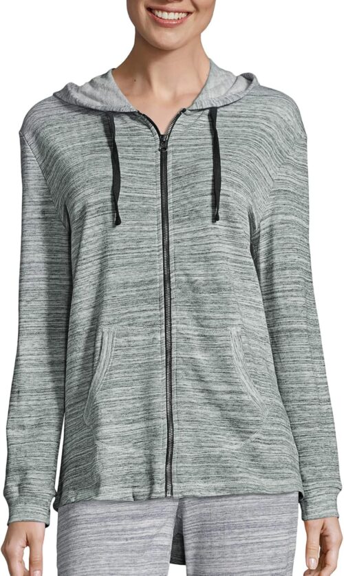 Hanes Women’s Sweatshirt, French Terry Full-Zip Hoodie, Women’s Hooded Jacket, Women’s Zip Hoodie