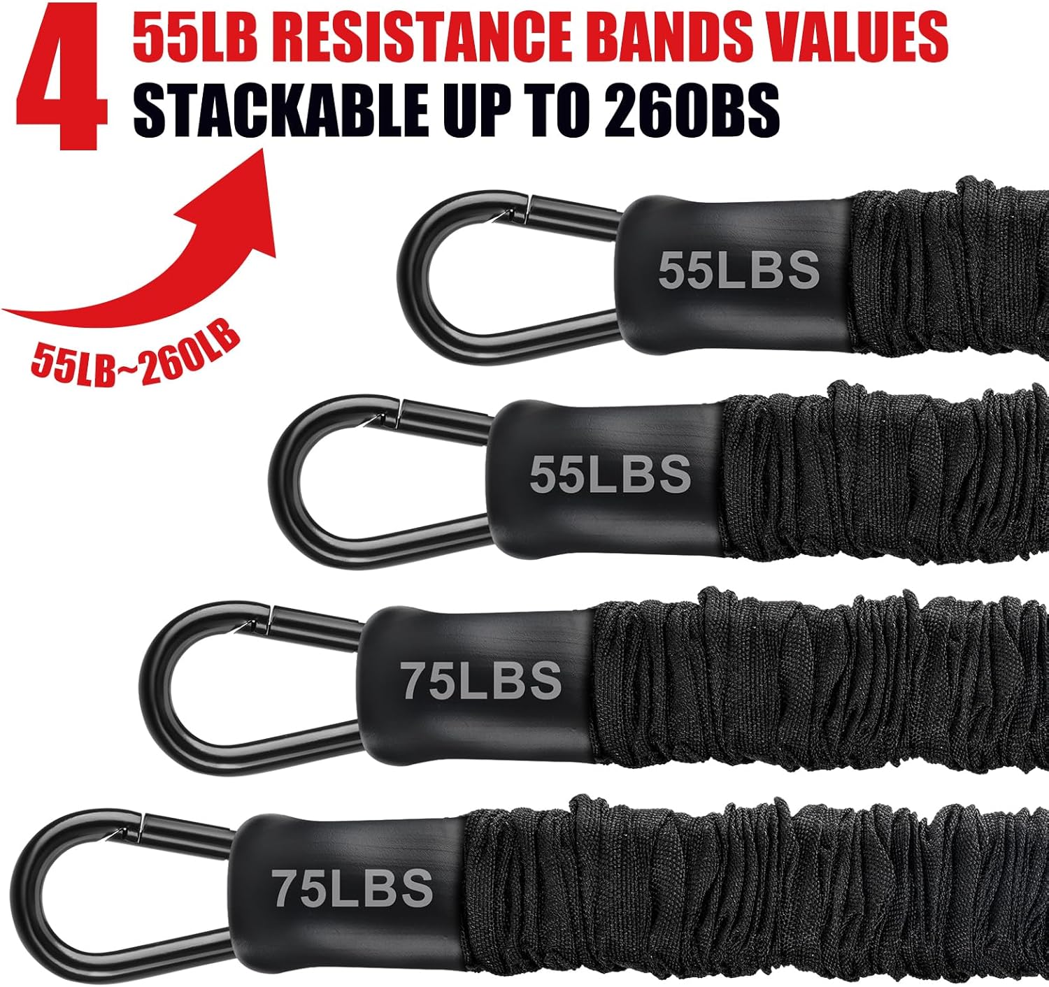 Heavy Pull Up Assistance Bands 260lbs - Resistance Bands for Pull Ups & Strength Training - Height Adjustable - Image 4