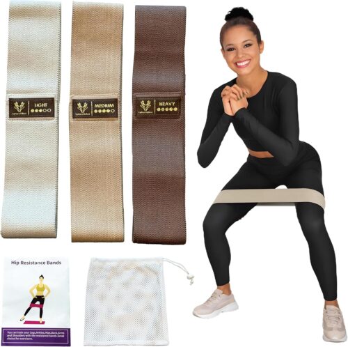 Resistance Loop Exercise Bands, 3 Set of Stretch Bands for Booty Legs, Pilates Bands, Resistance Bands for Fitness, Strength Training, Physical Therapy, Workout Bands for Women, Yoga Band