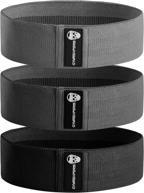 Hip Bands for Booty Workouts | Non Slip Fabric Band Set with 3 Levels – Resistance Bands for Legs & Hip – for Men & Women