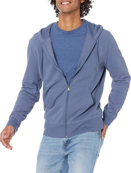 Amazon Essentials Men’s Lightweight French Terry Full-Zip Hoodie