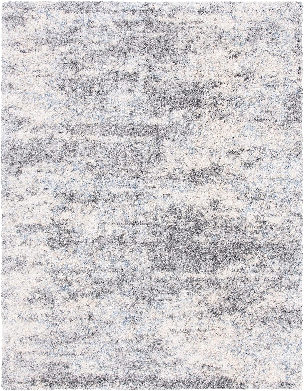 SAFAVIEH Berber Shag Collection Area Rug - 9' x 12', Grey Blue & Cream, Modern Abstract Design, Non-Shedding & Easy Care, 1.2-inch Thick Ideal for High Traffic Areas in Living Room, Bedroom (BER219G) - Image 3