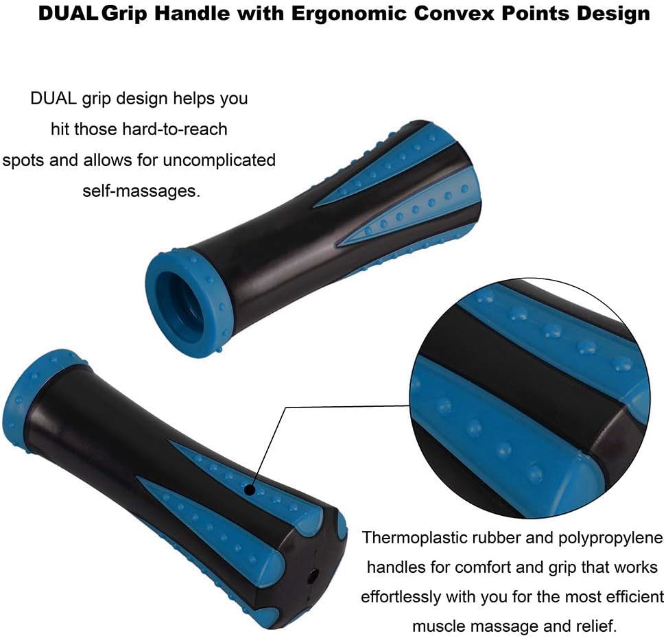 Yansyi Muscle Roller Stick for Athletes - Body Massage Stick - Release Myofascial Trigger Points Reduce Muscle Soreness Tightness Leg Cramps & Back Pain for Physical Therapy & Recovery (Blue 1) - Image 4