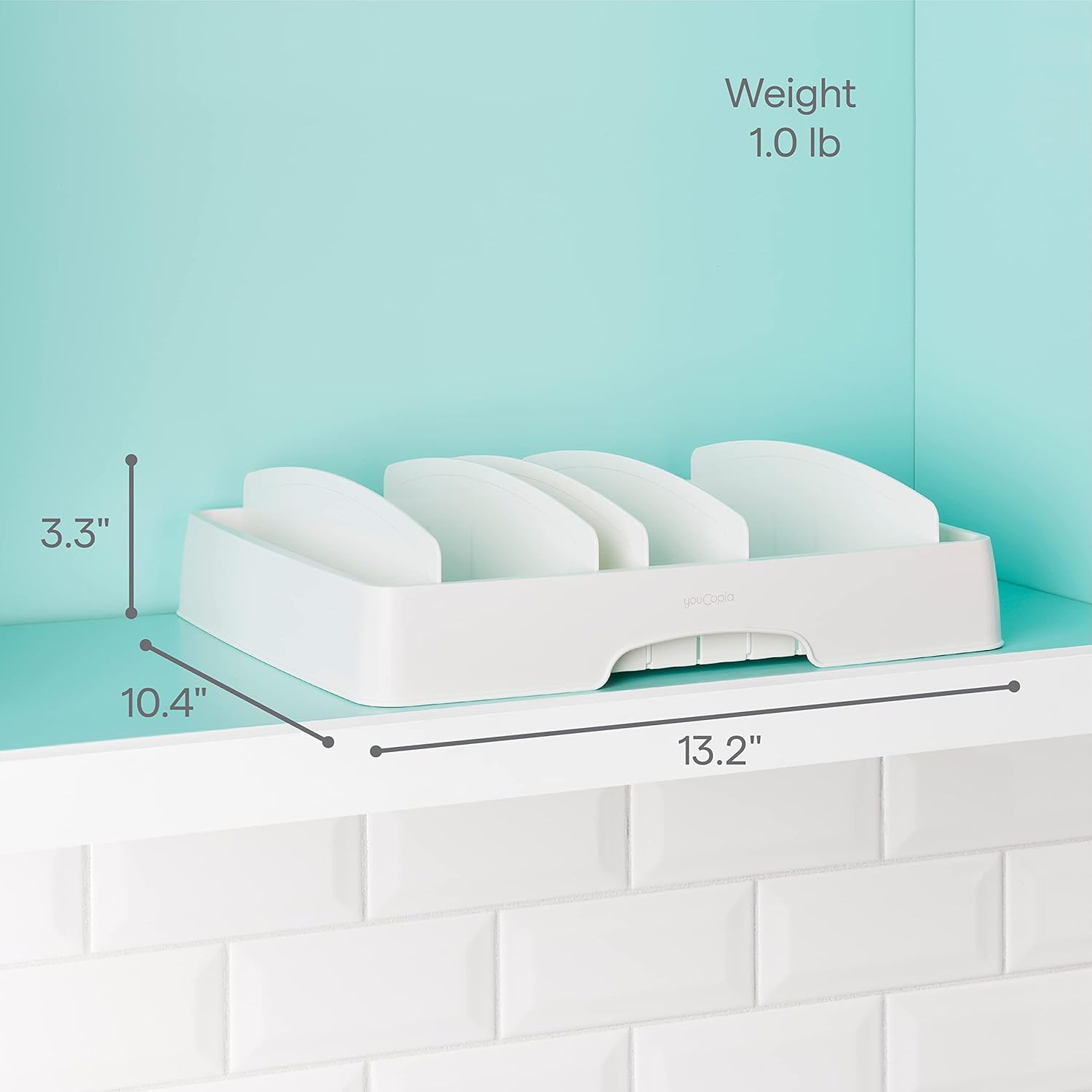 YouCopia StoraLid Adjustable Food Container Lid Organizer for Kitchen Cabinet Storage, Large - Image 2