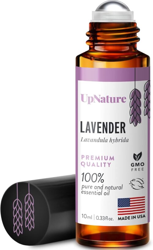 UpNature Lavender Essential Oil Pure Roll On – 100% Natural Lavender Oil for Skin