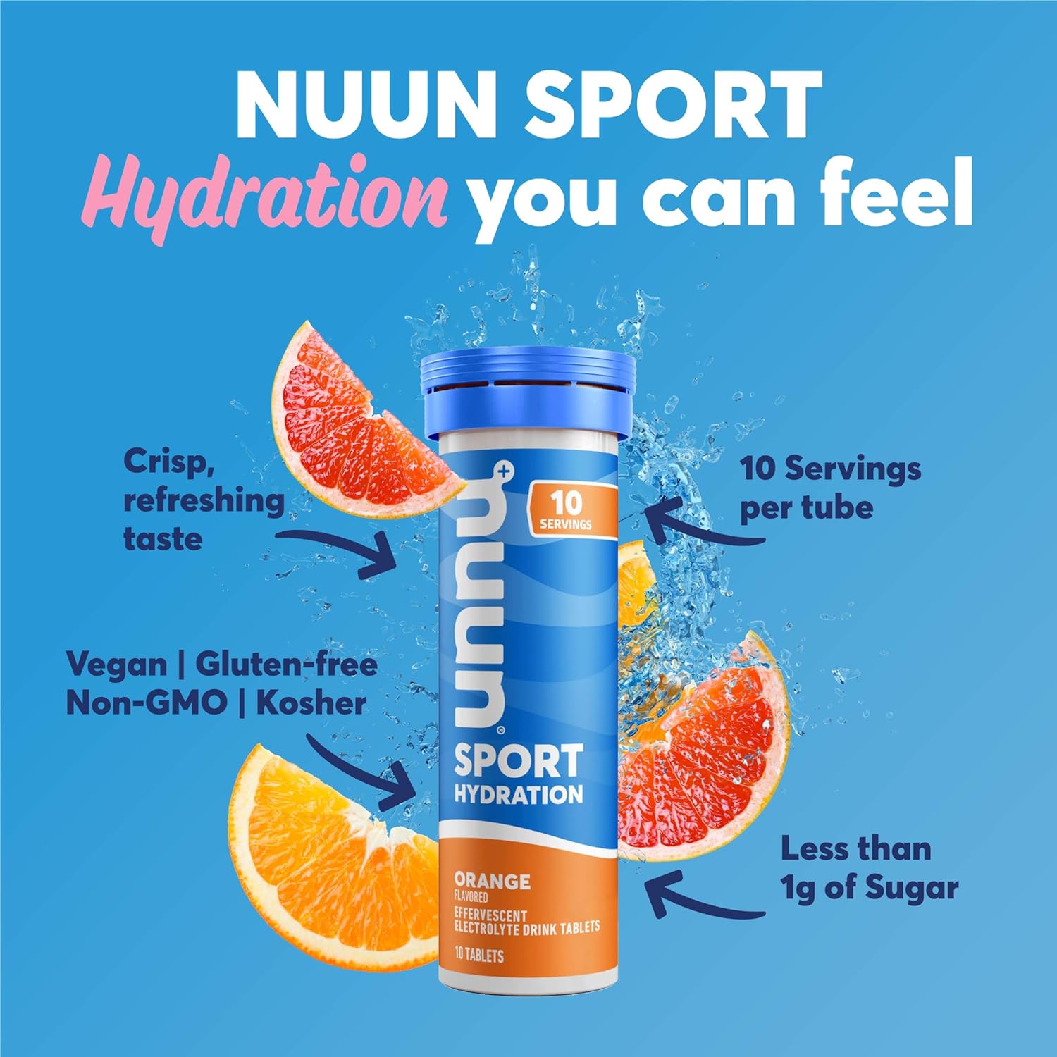 Nuun Sport Electrolyte Tablets with Magnesium, Calcium, Potassium, Chloride & Sodium, Gluten Free & Vegan, Mixed Flavors, 4 Pack (40 Servings Total) - Image 2