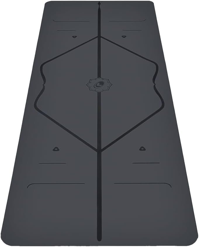 Liforme Original Yoga Mat – Free Yoga Bag Included – Patented Alignment System, Warrior-like Grip, Non-slip, Eco-friendly, sweat-resistant, long, wide, 4.2mm thick mat for comfort