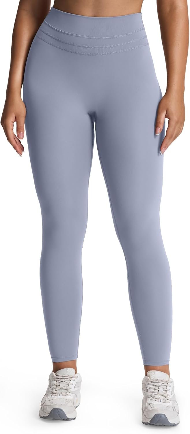 Aoxjox High Waisted Workout Leggings for Women Scrunch Tummy Control Luna Buttery Soft Yoga Pants 26″