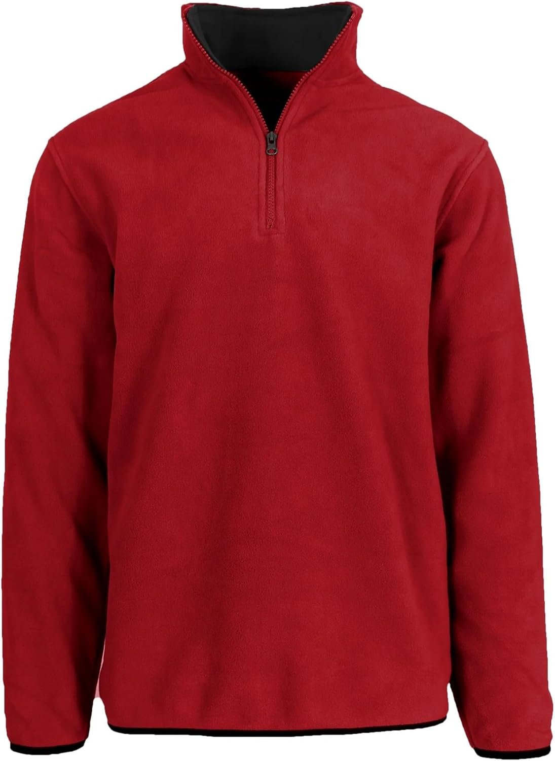 JH DESIGN GROUP Men’s Quarter Zip Thermal Fleece Pullover Long Sleeve Sweatshirt Mid Weight Sweater in 6 Colors