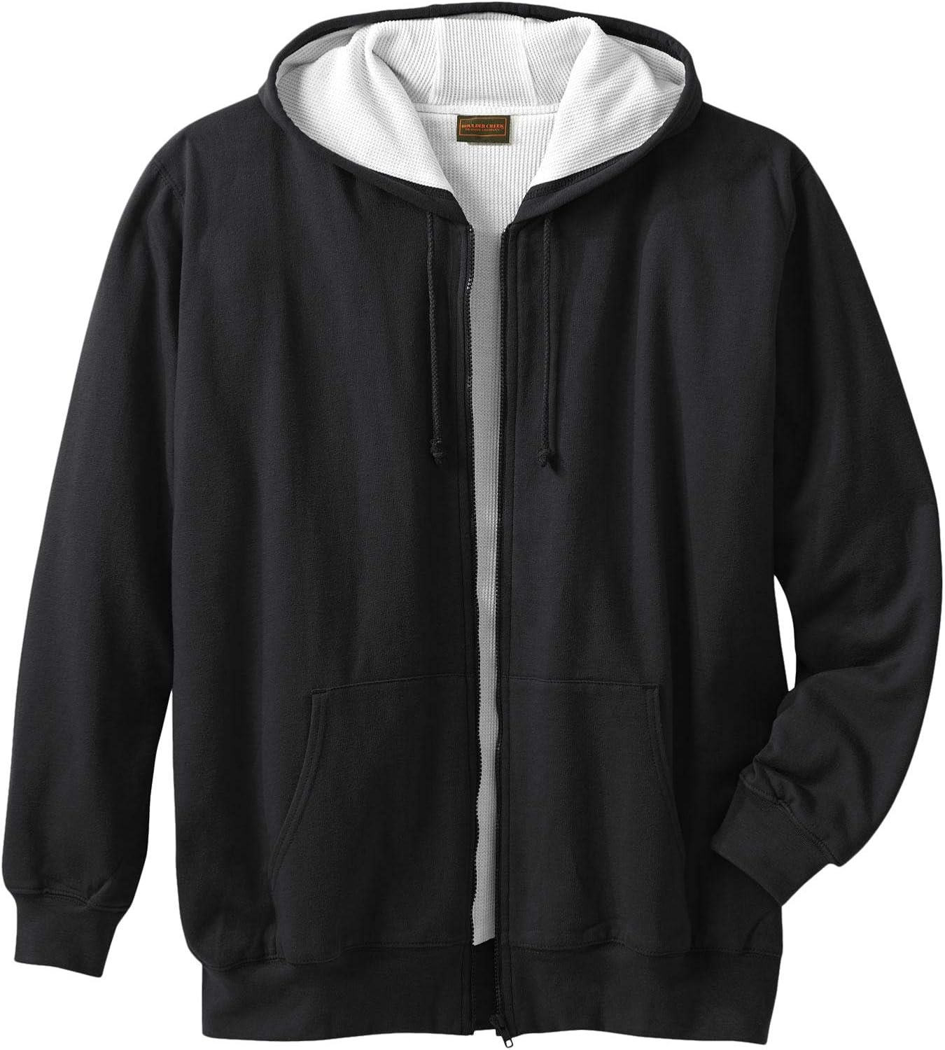 Boulder Creek by KingSize Men’s Big & Tall Full-Zip Thermal Hoodie