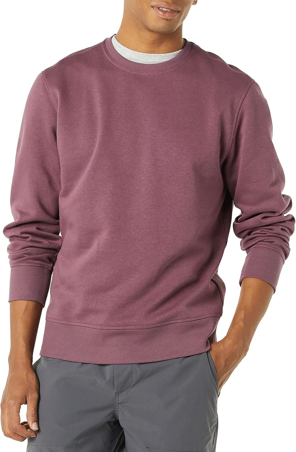 Amazon Essentials mens Fleece Crewneck Sweatshirt (Available in Big & Tall)