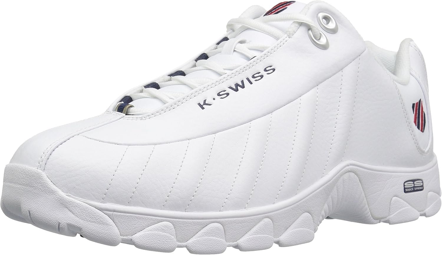 K-Swiss Men’s ST329 CMF Sneaker, Wide Tennis Dad Walking Shoes Leather Upper