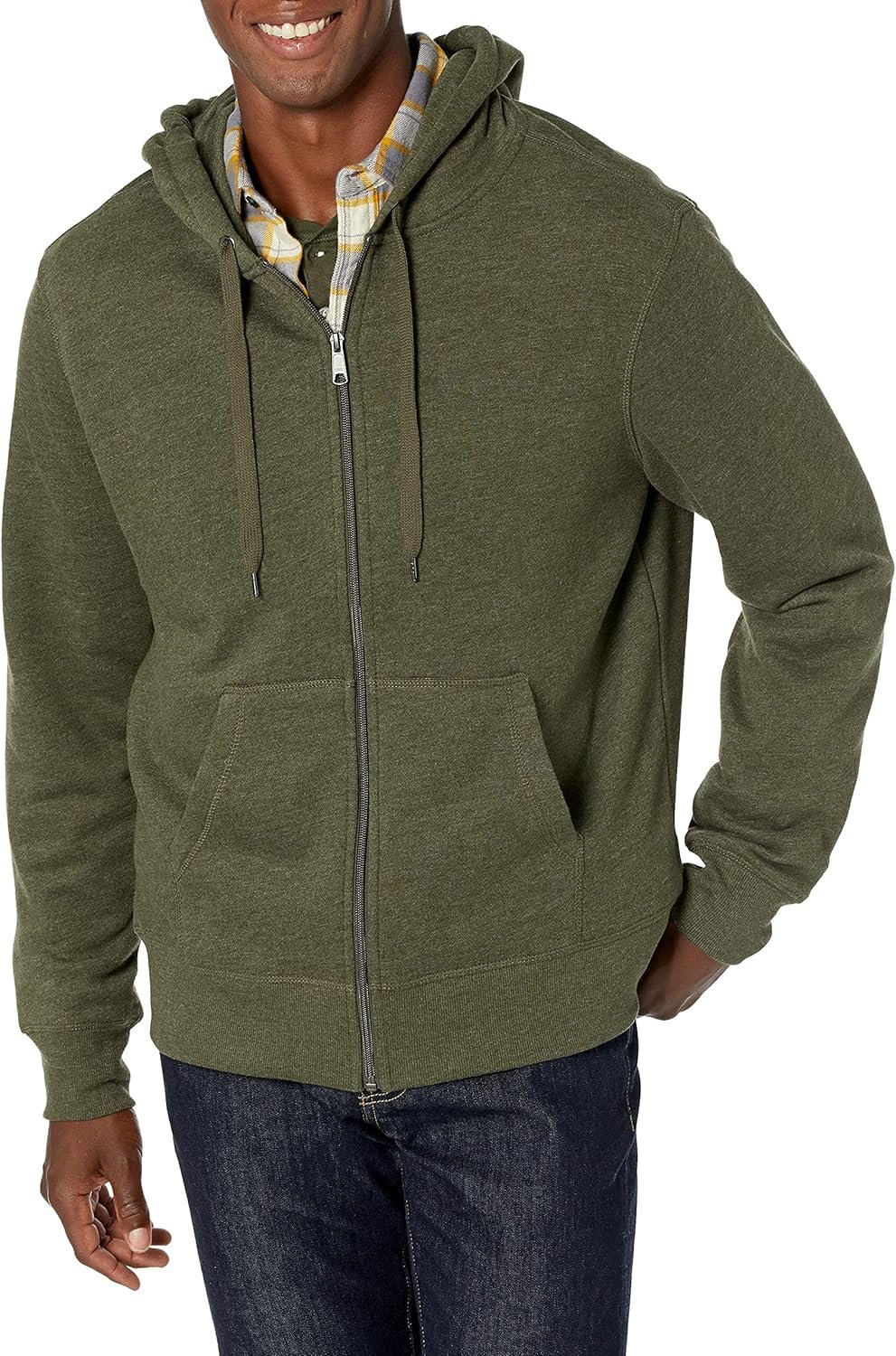 Amazon Essentials Men’s Full-Zip Fleece Hoodie (Available in Big & Tall)