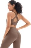 Workout Sets for Women High Waisted Leggings with Cross Back Sports Bra 2 Piece Gym Outfits Yoga Gym Clothes