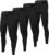 HYCOPROT 4 Pack Men’s Compression Pants Tights Athletic Leggings Cool Dry Workout Baselayer Bottoms for Running Yoga Gym