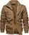 EKLENTSON Men’s Winter Jacket with Multi Pockets Zip Front Thick Thermal Fleece Lined Coat Work Cargo Jacket for Men