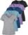 Real Essentials 5 Pack: Women’s Dry Fit Short Sleeve V Neck Workout Top – Fitness Gym Athletic Yoga T-Shirt (Plus Available)